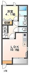 GRANDE AMI 2階1LDKの間取り