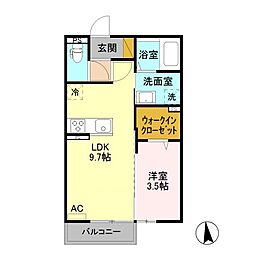 間取図画像 1LDK