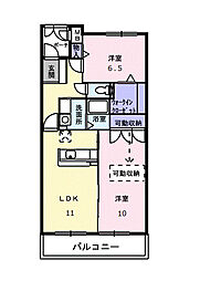 Ｇｒａｎｄ　Ｌｅａｇａ 3階2LDKの間取り