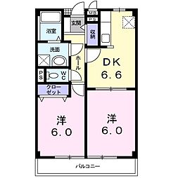 間取図画像 2DK