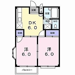 ヒロパレス 2DKの間取図画像