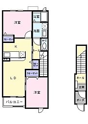 ベルフィオーレ2 2LDKの間取図画像