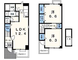 メゾンブローテ 2LDKの間取図画像