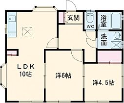 プルミエール町田旭町 1階2LDKの間取り