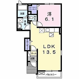 ブレッザ　I 1階1LDKの間取り