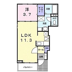 ノーブル 1LDKの間取図画像