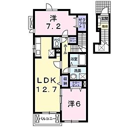 カサ・アレグレC 2LDKの間取図画像