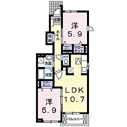 フェリシダージ 2LDKの間取図画像