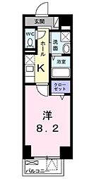 MSKビル 1Kの間取図画像
