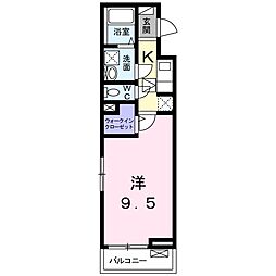ブランドールK 1Kの間取図画像