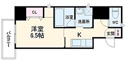 名古屋市営東山線 東山公園駅 徒歩1分の賃貸マンション 4階1Kの間取り