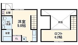 ACCOMMO岩塚 2階ワンルームの間取り