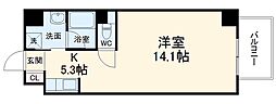 T’s Residence Nagoya 5階ワンルームの間取り
