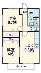 間取図画像 2LDK