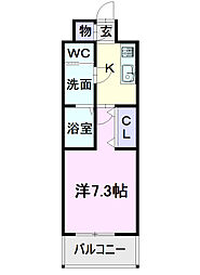 S-RESIDENCE名駅南 5階1Kの間取り