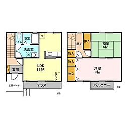 アドラブール　Ｃ 1階2LDKの間取り
