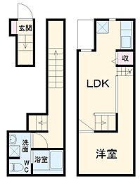 ＲａｄＩＡｎｃｅ瑞穂公園 2階ワンルームの間取り