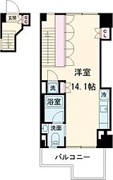 ＲＯＫＡ　ＴＥＲＲＡＺＺＡ 3階1Kの間取り