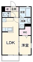 ケルン　ミヤマ 2階1SKの間取り