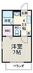 JR京浜東北・根岸線 川崎駅 バス15分 浜町3丁目下車 徒歩1分の賃貸アパート 2階1Kの間取り