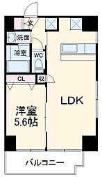 アークシティ松戸 6階1LDKの間取り