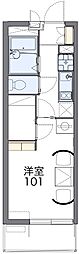 レオパレスモンジュイ 1Kの間取図画像