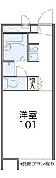 レオパレスルプラン 1Kの間取図画像