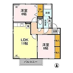 間取図画像 2LDK