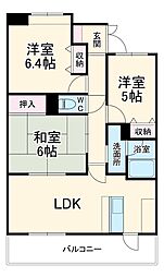 京成松戸線 薬園台駅 徒歩3分の賃貸マンション 1階3LDKの間取り