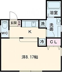 SIMODA新宿上落合 4階1Kの間取り