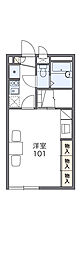 レオパレスニューライフトビタ 1Kの間取図画像