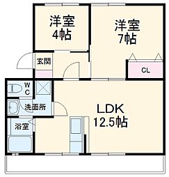 間取図画像 2LDK