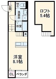 Process 1階ワンルームの間取り