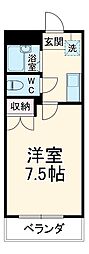 名古屋市営鶴舞線 塩釜口駅 徒歩9分の賃貸マンション 1階1Kの間取り
