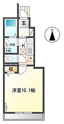 東武越生線 東毛呂駅 徒歩10分の賃貸アパート 1階1Kの間取り