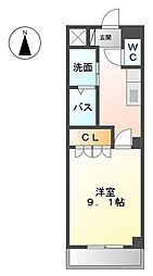 名古屋市営名港線 日比野駅 徒歩10分の賃貸マンション 1階1Kの間取り