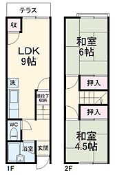 メゾン青葉 1階2LDKの間取り