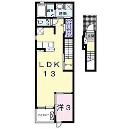 パラッツオヴィヴィ 1LDKの間取図画像