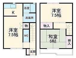 コーポ成和 1階2LDKの間取り