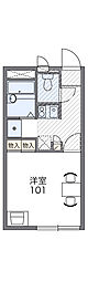 レオパレスコミュニティ 1階1Kの間取り