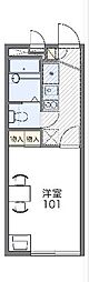 レオパレス山崎85 1Kの間取図画像