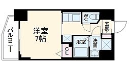 S-RESIDENCE平安通 6階1Kの間取り