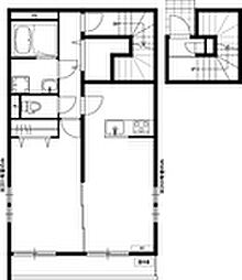 京王高尾線 山田駅 徒歩12分の賃貸アパート 2階1LDKの間取り