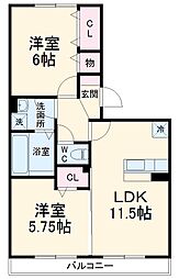 間取図画像 2LDK