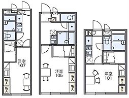 レオパレスＳａｉｌｉｎＧII 1階1Kの間取り