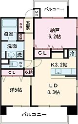 JR横浜線 町田駅 徒歩3分の賃貸マンション 9階1SLDKの間取り