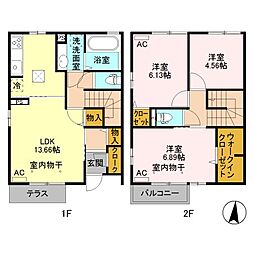 ベリー 1階3LDKの間取り
