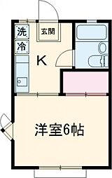 東武東上線 東武練馬駅 徒歩16分の賃貸アパート 2階1Kの間取り