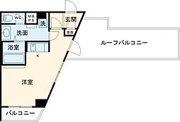 ライオンズマンション東長崎第参 5階ワンルームの間取り