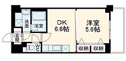 ベラジオ雅び京都西院 6階1DKの間取り